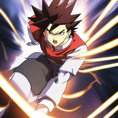 In the thrilling anime battle scene, the protagonist's heart raced with a gallop rhythm, indicating the intensity of the fight.