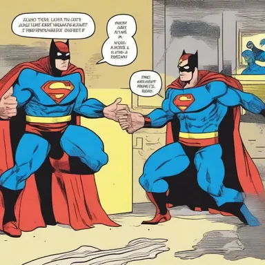 The superheroes in the comics always have exciting adventures before they dine in peace.