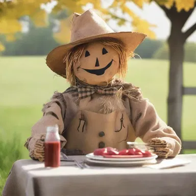 Why did the scarecrow refuse to dine indoors? Because he always preferred an outdoor dining experience!