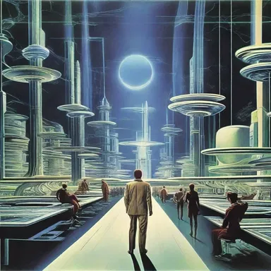The effusive display of advanced technology in the futuristic world mesmerized the readers of the science fiction novel.