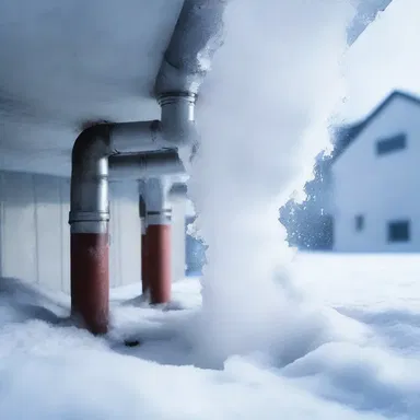 When water freezes, it undergoes a process of gradual cooling and expands, causing pipes to burst which crystallises the water inside and damages the structure.