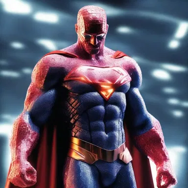 The superhero's powers activated and his body began to crystallise, turning into a solid crystal structure.