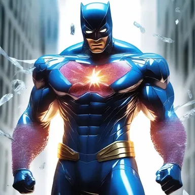 The superhero's powers activated and his body began to crystallise, turning into a solid crystal structure.