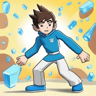 In the animated series, the protagonist's goal is to crystallise the solution to each problem.