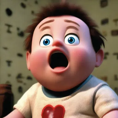 In the emotional climax of the movie, the protagonist blubs uncontrollably after a heart-wrenching scene.