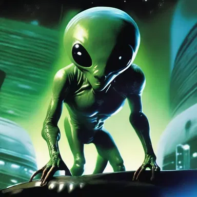 In the science fiction book, the alien creature blubs with a peculiar sound that sends shivers down the protagonist's spine.