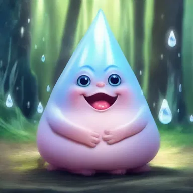 In the fantasy novel, the mystical being blubs softly, its tears creating magical healing powers for those touched by them.