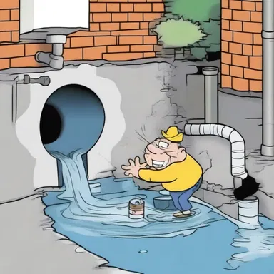 The cartoon depicted a mischievous character accidentally falling into the open sewerage pipe, leading to a humorous sequence of events.