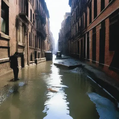 The scene in the movie portrayed a chase through the city's sewerage system.