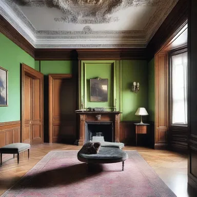 The luxurious mansion designed by the famous architect had a hidden room, where the pander would bring clients.