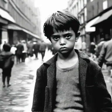 The film portrayed the struggles of a young urchin growing up in the bustling streets of the city.
