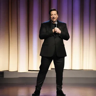 The comedian's hilarious punchline struck down the entire audience with laughter.