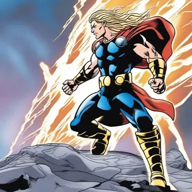 In the Marvel comics, Thor's powerful lightning strike can easily strike down his enemies.