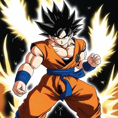 In the anime series 'Dragon Ball Z', the character Goku can strike down his opponents with his signature move, the Kamehameha.