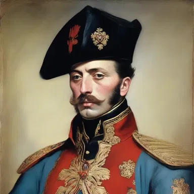 The artist painted a beautiful portrait of a hussar wearing a dolman jacket.