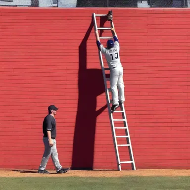 Why did the center fielder bring a ladder to the game? Because the ball was always over his head!