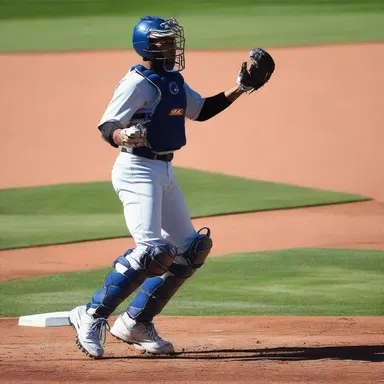 In the year 3030, the center fielder's robotic enhancements allowed him to catch every ball with ease.