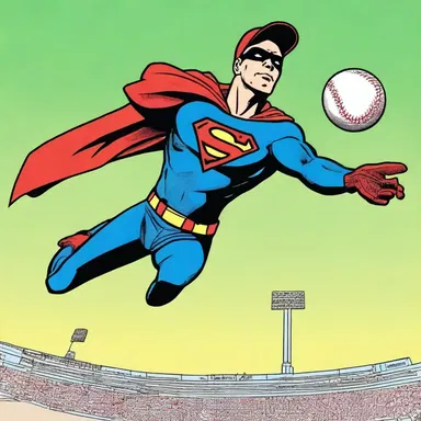 In the comic book world, the center fielder's superhero alter ego had the ability to fly, making him unbeatable at catching high-flying balls.