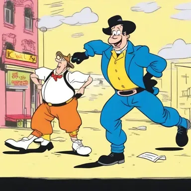 In the cartoon show, the character wore gaiters as part of their costume.