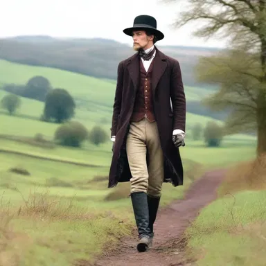 The Victorian-era protagonist in the novel elegantly wore gaiters while strolling through the countryside.