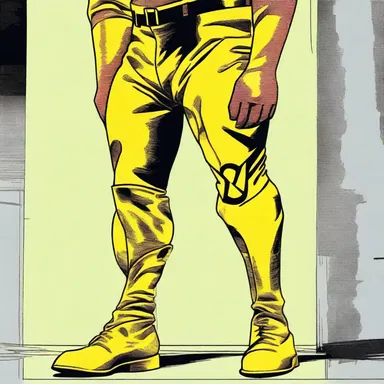 The superhero in the comic book series had customized gaiters to protect their legs during missions.