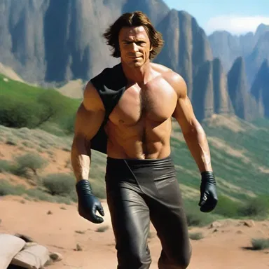 In the action-packed film, the hero puts on a gaiter before embarking on his adventurous journey.
