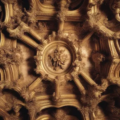 The elaborate ornamentation on the ceiling was an exaction of the baroque style.