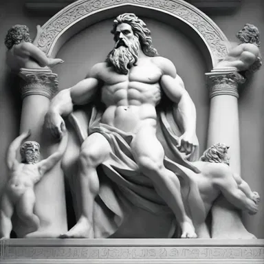 In Greek mythology, Zeus used a power play to defeat the Titans and establish his rule over the Olympian gods.