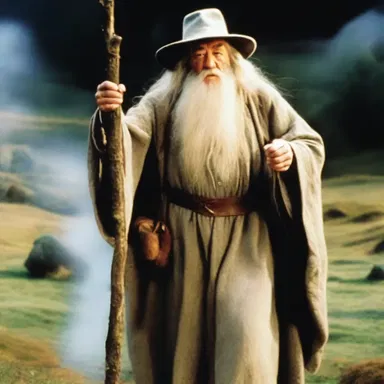 In J.R.R. Tolkien's 'The Lord of the Rings' trilogy, the character Gandalf possesses metaphysical abilities, such as communing with spirits and casting magical spells.