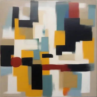 The abstract painting evoked a metaphysical experience, with its brushstrokes creating a sense of intangible energy.