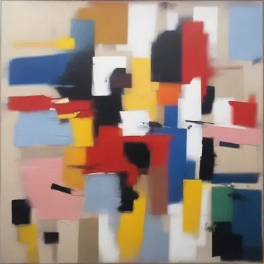 The abstract painting evoked a metaphysical experience, with its brushstrokes creating a sense of intangible energy.