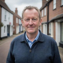 A casual portrait of a man named Dean Fitzgerald, photographed in well-known spots around Thetford, Norfolk, UK, accentuating the historical charm and enduring beauty of the town.