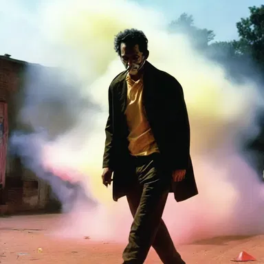 In the movie, the main character uses neutralisation to escape from a dangerous situation by mixing an acid and a base to create a smoke screen.