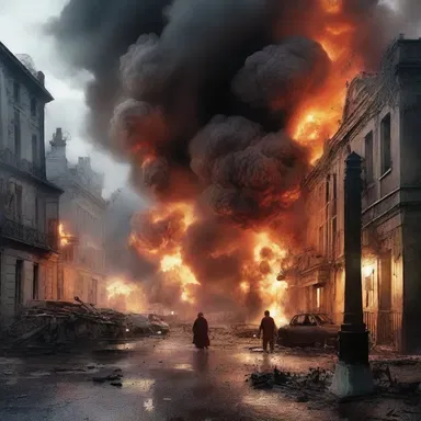 The horror novel depicted a frightening scene where the protagonist accidentally triggered a chaotic neutralisation reaction, causing a violent explosion.