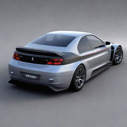 A futuristic imagining of the 2023 version of the Peugeot 405 T16