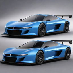 A futuristic imagining of the 2023 version of the Peugeot 405 T16