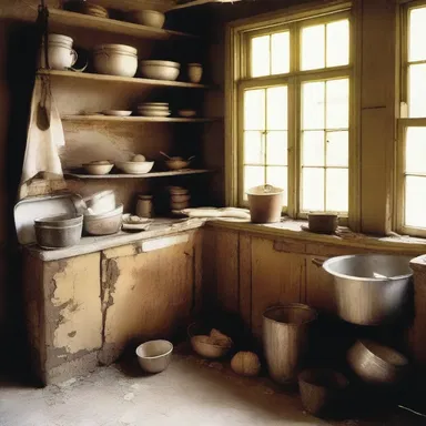 The author described the protagonist's kitchen in detail, mentioning a well-worn mixing bowl that held sentimental value.