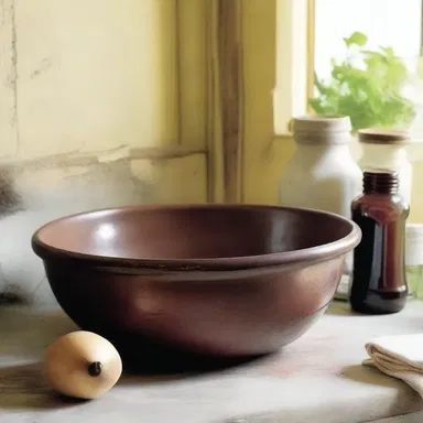 The author described the protagonist's kitchen in detail, mentioning a well-worn mixing bowl that held sentimental value.