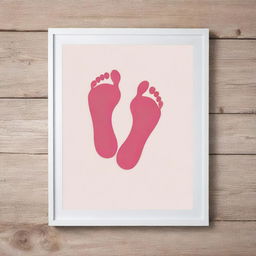 An advertisement featuring a Baby Footprint SVG, demonstrating its versatility in different formats like SVG, PNG, eps, dxf, and jpg. Showcase it being used in baby showers and DIY projects, emphasising its sentimental value and joy it can bring.