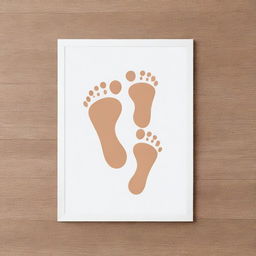 An advertisement featuring a Baby Footprint SVG, demonstrating its versatility in different formats like SVG, PNG, eps, dxf, and jpg. Showcase it being used in baby showers and DIY projects, emphasising its sentimental value and joy it can bring.