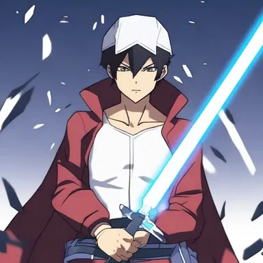 The protagonist in the anime series created a weapon using cdna to fight against evil forces.