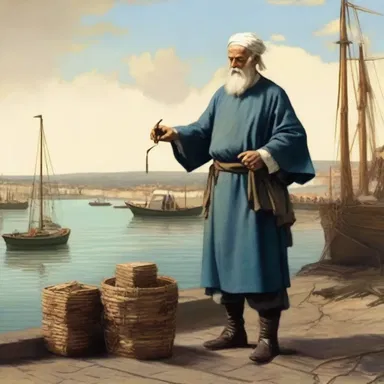 According to the religious scriptures, the dockhand was considered blessed for his hard work in providing for the needs of the port.