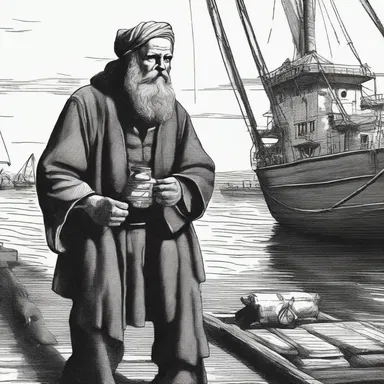 According to the religious scriptures, the dockhand was considered blessed for his hard work in providing for the needs of the port.