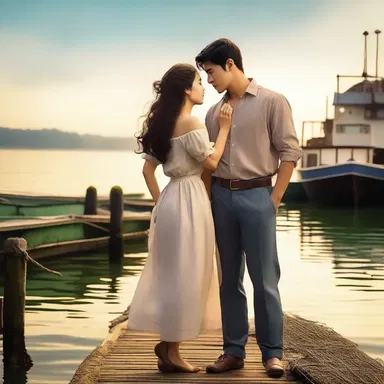 In the romantic novel, the heroine falls in love with a humble dockhand who works tirelessly to support his family.
