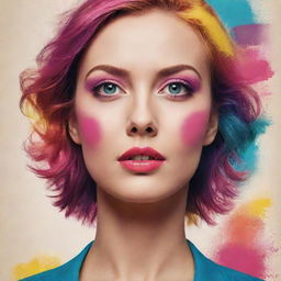 Design an intriguing movie poster that encapsulates the theme of self-esteem. The visual elements should include an empowering figure, motivational quotes, and a blend of uplifting colours.