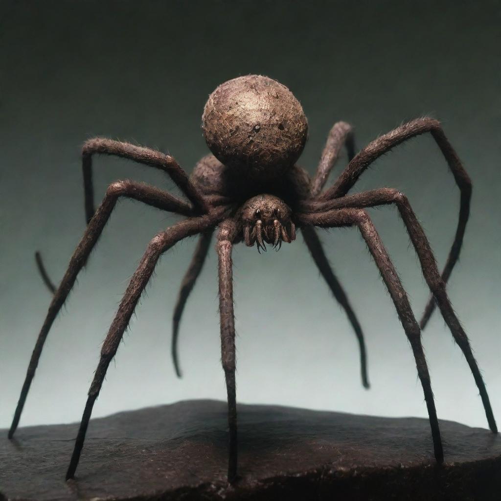 Create a Lovecraftian creature, deeply inspired by the eerie aspects of a spider.