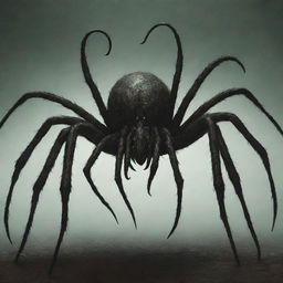 Create a Lovecraftian creature, deeply inspired by the eerie aspects of a spider.