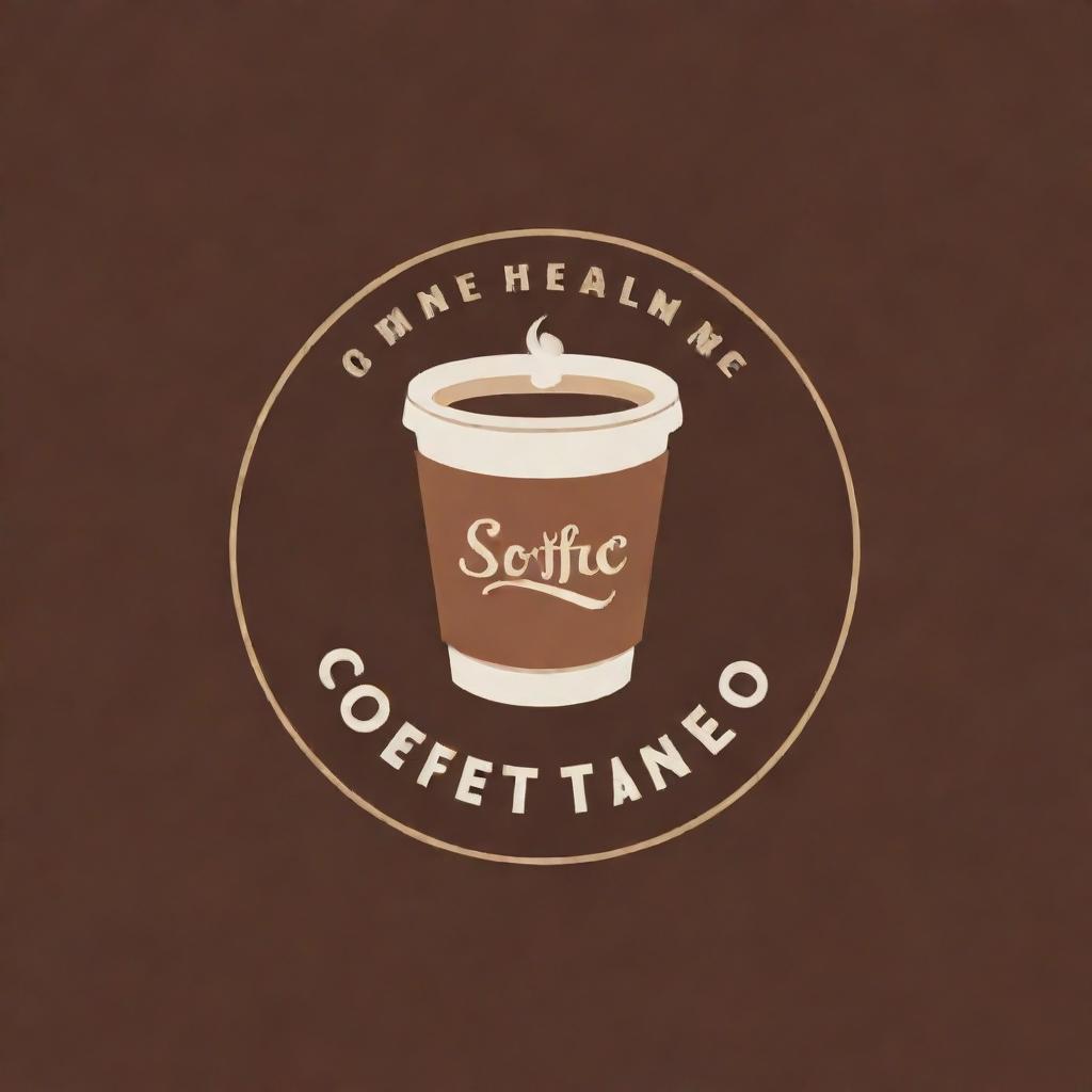 A modern and professional logo for a coffee shop with strong typography, rich colors, and potential coffee-themed elements