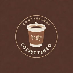 A modern and professional logo for a coffee shop with strong typography, rich colors, and potential coffee-themed elements