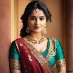 This is a high-resolution photograph of a Desi Indian actress